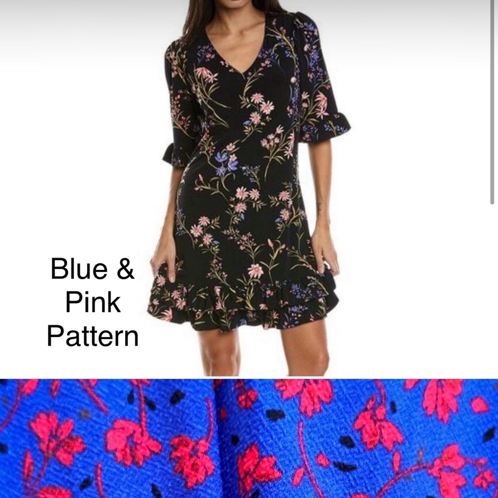 CeCe Ruffle Floral V-Neck Dress Size 3X NWT Made in the USA